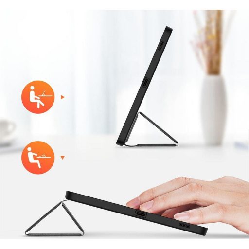 DUX DUCIS tok DOMO összecsukható, ceruzatartóval, SAMSUNG Tab S9 FE/S10 FE készülékekhez, fekete