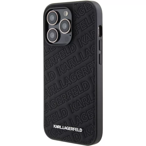 KARL LAGERFELD tok iPhone 15 Pro KLHCP15LPQKPMK (Quilted Pattern) fekete