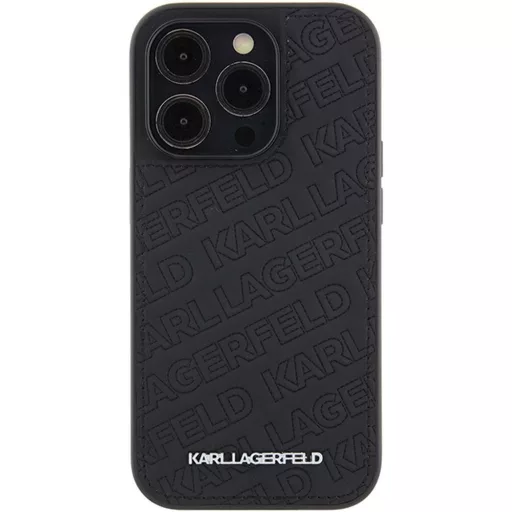 KARL LAGERFELD tok iPhone 15 Pro KLHCP15LPQKPMK (Quilted Pattern) fekete