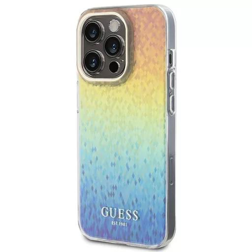 GUESS tok iPhone 14 Pro GUHCP14LHDECMI (IML Faceted Mirror / disco iridescent) multicolor