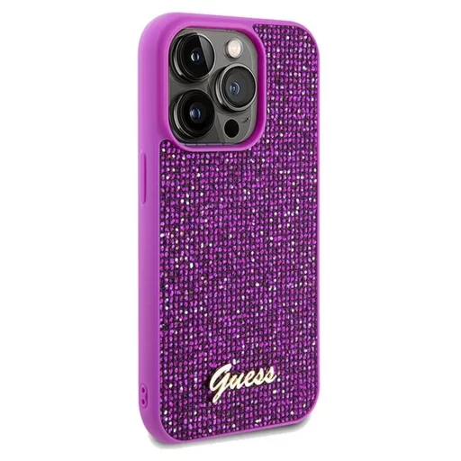 GUESS tok iPhone 14 Pro GUHCP14LPMSDGSF (Disco Script Metal) fuschia