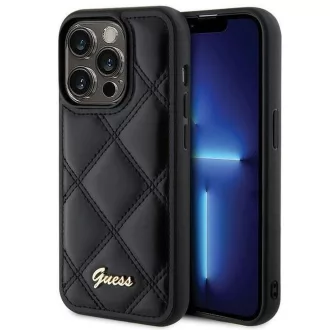   GUESS tok iPhone 15 Pro Max GUHCP15XPSQSQSK (Quilted Metal Logo) fekete