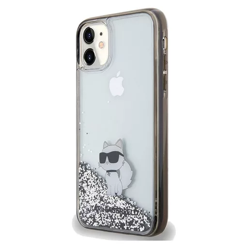 KARL LAGERFELD tok iPhone 11 KLHCN61LKCNSK (Liquid Glitter C) átlátszó