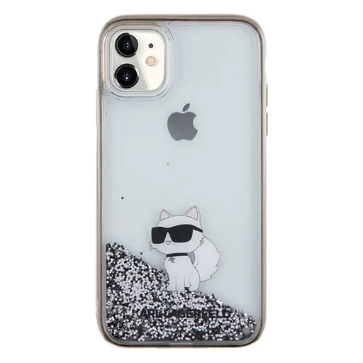 KARL LAGERFELD tok iPhone 11 KLHCN61LKCNSK (Liquid Glitter C) átlátszó