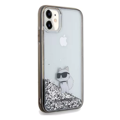 KARL LAGERFELD tok iPhone 11 KLHCN61LKCNSK (Liquid Glitter C) átlátszó