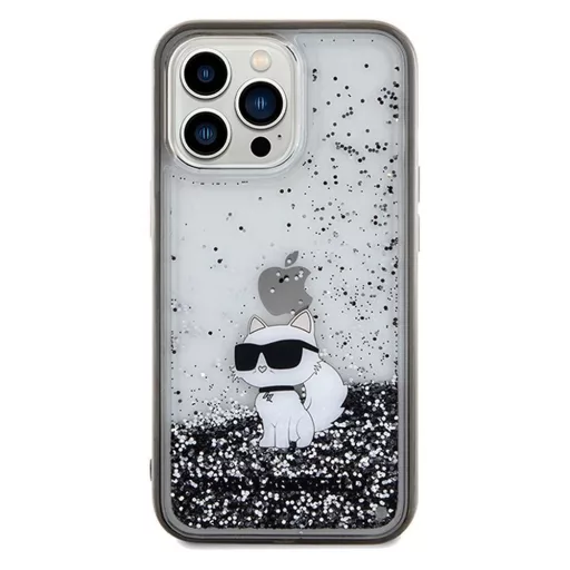 KARL LAGERFELD tok iPhone 13 Pro KLHCP13LLKCNSK (Liquid Glitter C) átlátszó