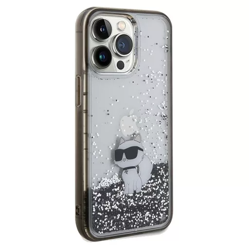 KARL LAGERFELD tok iPhone 13 Pro KLHCP13LLKCNSK (Liquid Glitter C) átlátszó