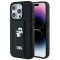 KARL LAGERFELD tok iPhone 14 Pro KLHCP14LGSAKCPK (Gripstand Saffiano KC PIN) Fekete