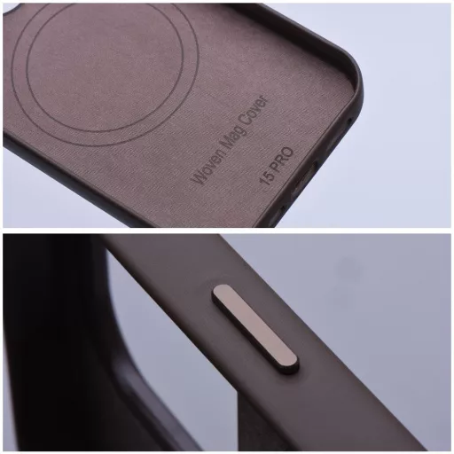 Woven Mag Cover tok iPhone 13 PRO  Magsafe kompatibilis light barna