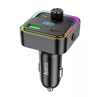   Hoco autós töltő QC3.0 PD 30W FM transmitterrel E81 fekete