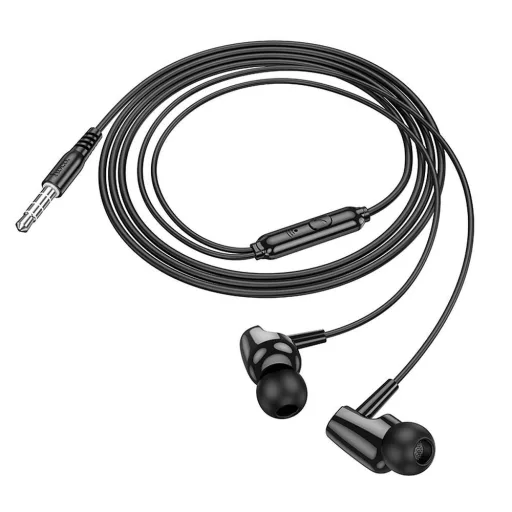 Hoco vezetékes fülhallgató 3,5 mm jack M112 fekete