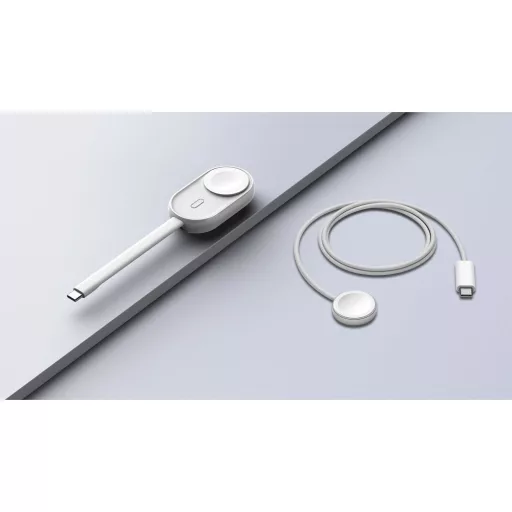 Veger powerbank Apple Watch-hoz W0102 1200 mAh Pomme fehér