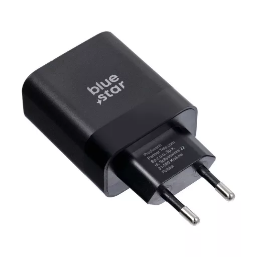 Blue Star hálózati töltő USB-C QC4.0 PD 3A 45W + USB-C – USB-C kábel TFB-TC-45WPD fekete