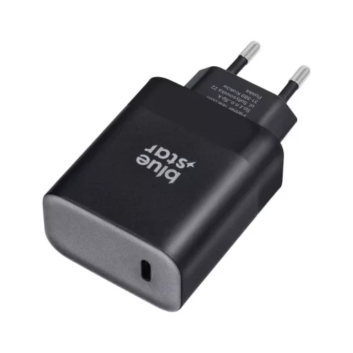 Blue Star hálózati töltő USB-C QC4.0 PD 3A 45W + USB-C – USB-C kábel TFB-TC-45WPD fekete