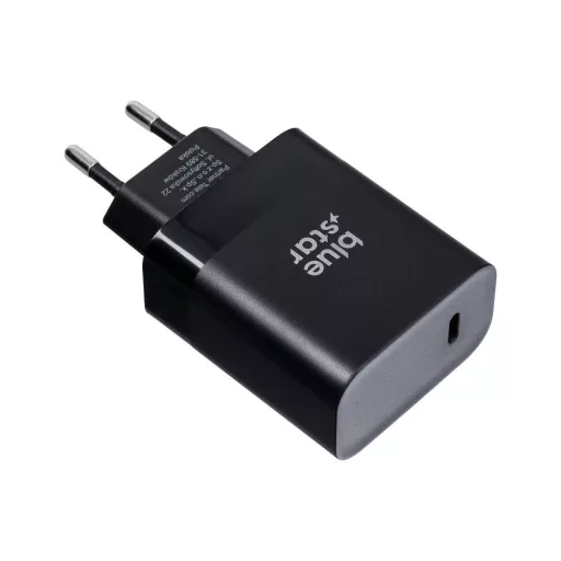 Blue Star hálózati töltő USB-C QC4.0 PD 3A 45W + USB-C – USB-C kábel TFB-TC-45WPD fekete