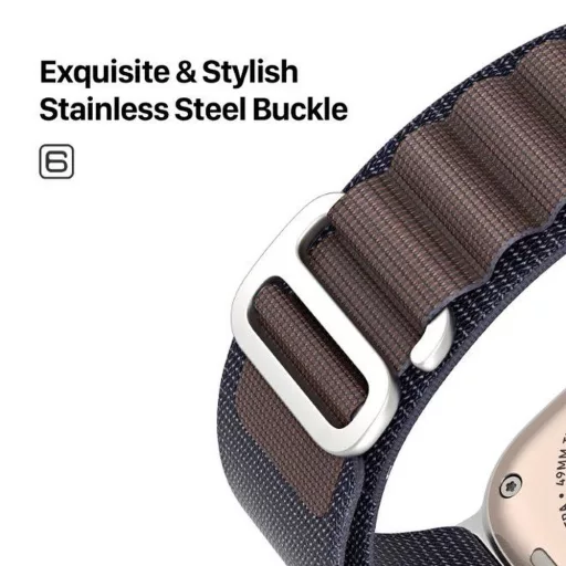 DUX DUCIS GS nylon szíj Apple Watch 42 / 44 / 45 / 49 mm indigo