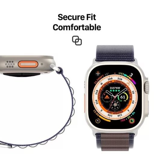 DUX DUCIS GS nylon szíj Apple Watch 42 / 44 / 45 / 49 mm indigo