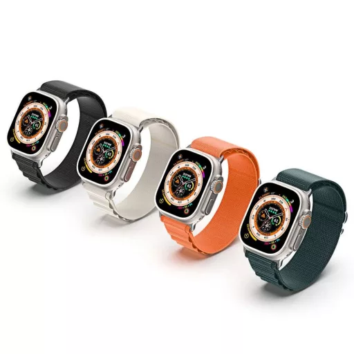 DUX DUCIS GS nylon szíj Apple Watch 42 / 44 / 45 / 49 mm olíva