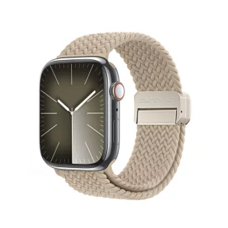   DUX DUCIS MIXTURE PRO rugalmas fonott szíj Apple Watch 38 / 40 / 41 mm világos bézs