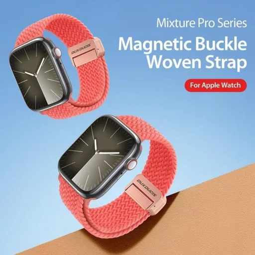 DUX DUCIS MIXTURE PRO rugalmas fonott szíj Apple Watch 38 / 40 / 41 mm guava