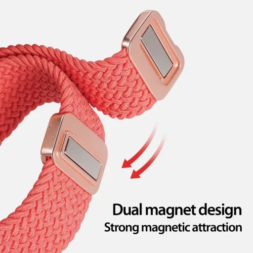 DUX DUCIS MIXTURE PRO rugalmas fonott szíj Apple Watch 38 / 40 / 41 mm guava