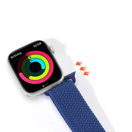 DUX DUCIS MIXTURE PRO rugalmas fonott szíj Apple Watch 42 / 44 / 45 / 49 mm kék