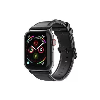   DUX DUCIS YA valódi bőr szíj Apple Watch 38 / 40 / 41 mm fekete