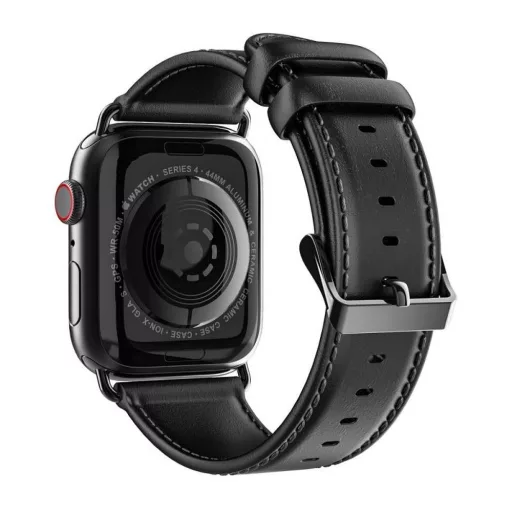 DUX DUCIS YA valódi bőr szíj Apple Watch 38 / 40 / 41 mm fekete