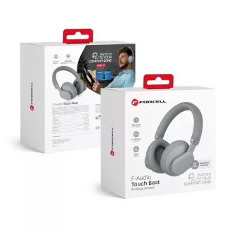   Forcell F-Audio vezeték nélküli fejhallgató Touch Beat ANC szürke