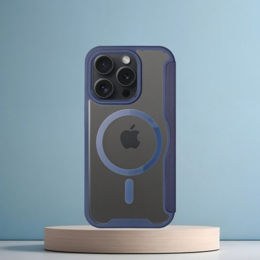 SMART MAG Flip tok Magsafe kompatibilis iPhone 15 Pro Max kék