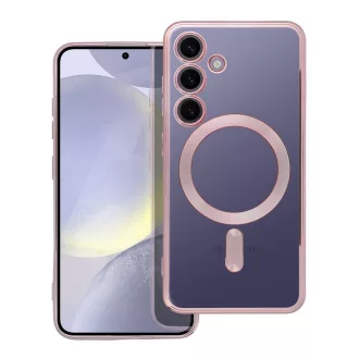   Electro Mag Cover tok Samsung S24  Magsafe kompatibilis rozéarany