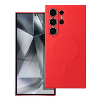   SILICONE MAG COVER Magsafe kompatibilis tok SAMSUNG S24 Ultra piros