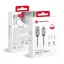 Forcell F-Energy USB-A – USB-C töltőkábel QC3.0 Metal C234 66W 1 m ezüst