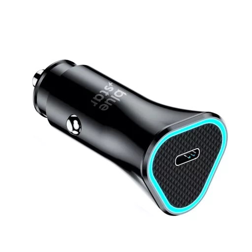 Blue Star autós töltő USB-C QC3.0 PD AFC 3A 20W CC391-1C fekete