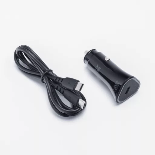 Blue Star autós töltő USB-C QC3.0 PD AFC 3A 20W + USB-C – USB-C kábel fekete