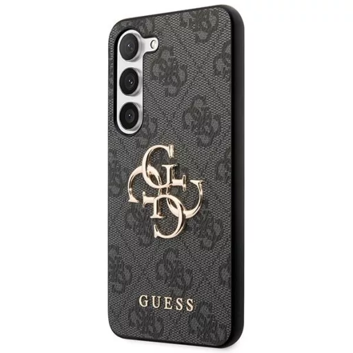 GUESS tok SAMSUNG S24 Plus GUHCS24M4GMGGR (Leather 4G Metal Logo) Fekete