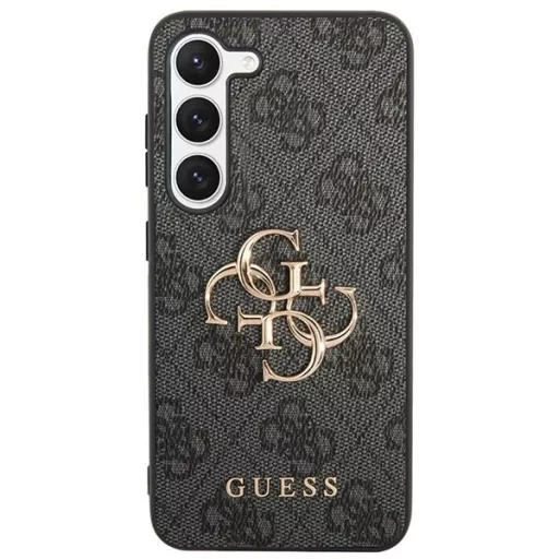 GUESS tok SAMSUNG S24 Plus GUHCS24M4GMGGR (Leather 4G Metal Logo) Fekete