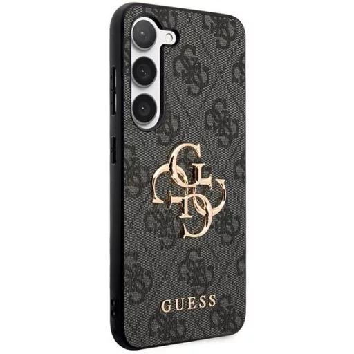 GUESS tok SAMSUNG S24 Plus GUHCS24M4GMGGR (Leather 4G Metal Logo) Fekete