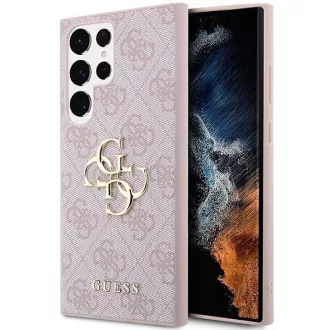   GUESS tok SAMSUNG S24 Ultra GUHCS24L4GMGPI (Leather 4G Metal Logo) rózsaszín
