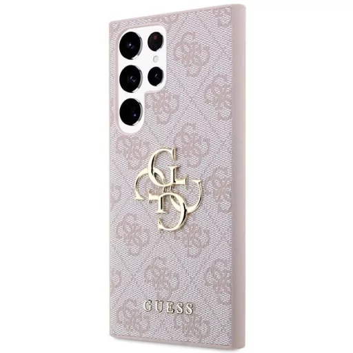 GUESS tok SAMSUNG S24 Ultra GUHCS24L4GMGPI (Leather 4G Metal Logo) rózsaszín