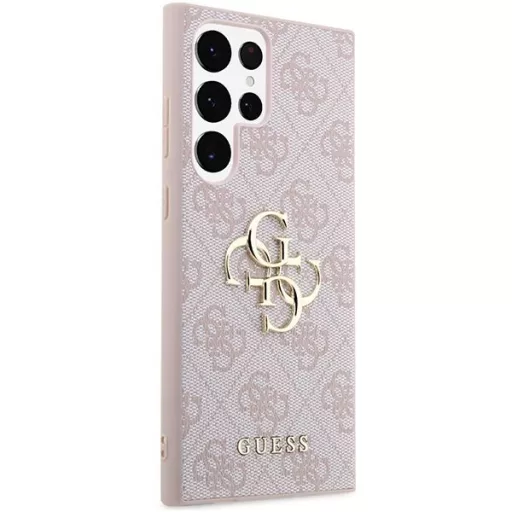 GUESS tok SAMSUNG S24 Ultra GUHCS24L4GMGPI (Leather 4G Metal Logo) rózsaszín