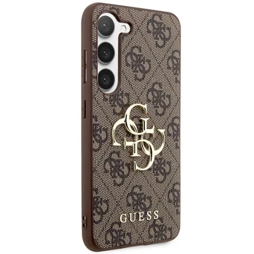 GUESS tok SAMSUNG S24 GUHCS24S4GMGBR (Leather 4G Metal Logo) barna