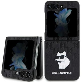   KARL LAGERFELD tok SAMSUNG Z Flip 5 KLHCZF5SAPCHNPK (Saffiano Mono Choupette PIN) fekete