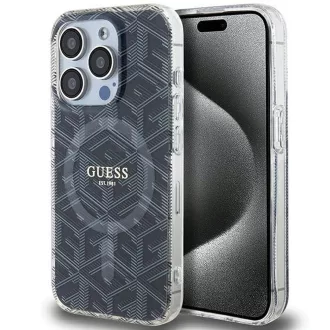   GUESS tok iPhone 15 Pro Max Magsafe kompatibilis GUHMP15XHGCUSTGK (IML GCUBE) fekete