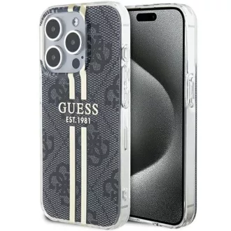   GUESS tok iPhone 15 Pro GUHCP15LH4PSEGK (4G arany Stripe) fekete