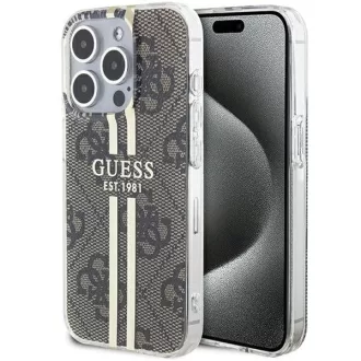  GUESS tok iPhone 15 Pro GUHCP15MH4PSEGW (4G arany Stripe) barna