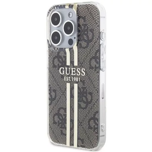 GUESS tok iPhone 15 Pro GUHCP15MH4PSEGW (4G arany Stripe) barna