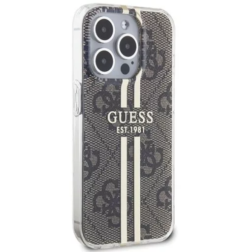 GUESS tok iPhone 15 Pro GUHCP15MH4PSEGW (4G arany Stripe) barna