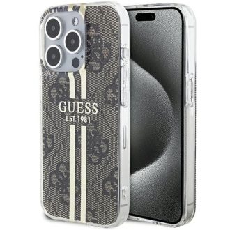   GUESS tok iPhone 15 Pro Max GUHCP15XH4PSEGW (4G arany Stripe) barna