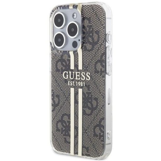 GUESS tok iPhone 15 Pro Max GUHCP15XH4PSEGW (4G arany Stripe) barna